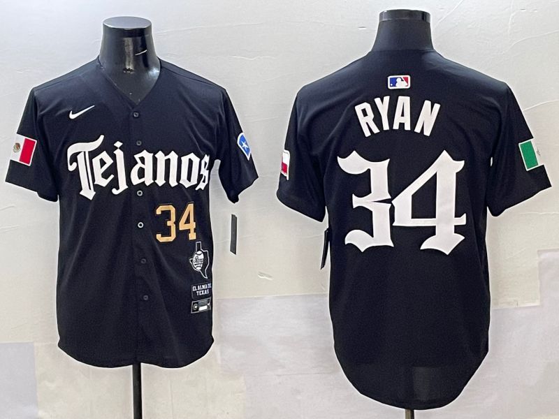 Men Texas Rangers #34 Ryan Black Five generations Joint Name 2025 Nike MLB Jersey style 4->texas rangers->MLB Jersey